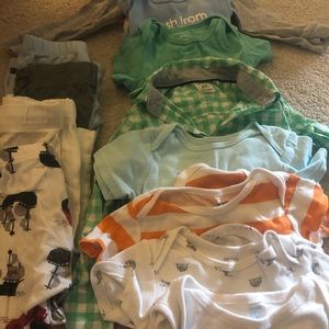 BOYS ONESIES AND PANTS 12-24M